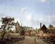 HEYDEN, Jan van der View of Delft sg oil painting reproduction
